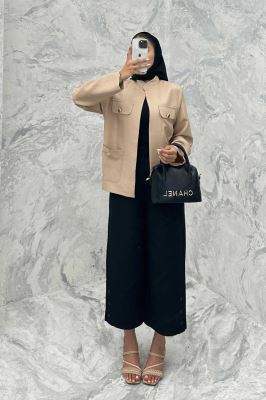 کت یقه دیپلمات شانتون خطی چهار جیب