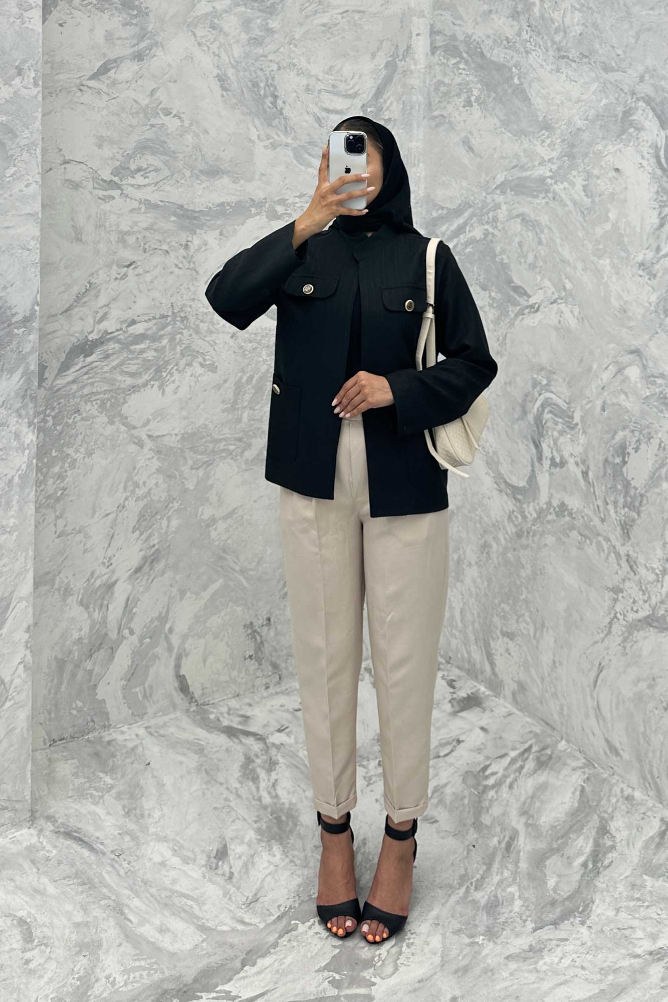 کت یقه دیپلمات شانتون خطی چهار جیب