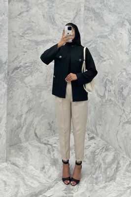 کت یقه دیپلمات شانتون خطی چهار جیب