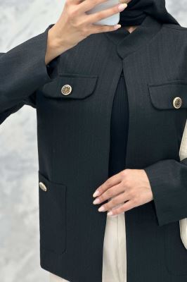 کت یقه دیپلمات شانتون خطی چهار جیب