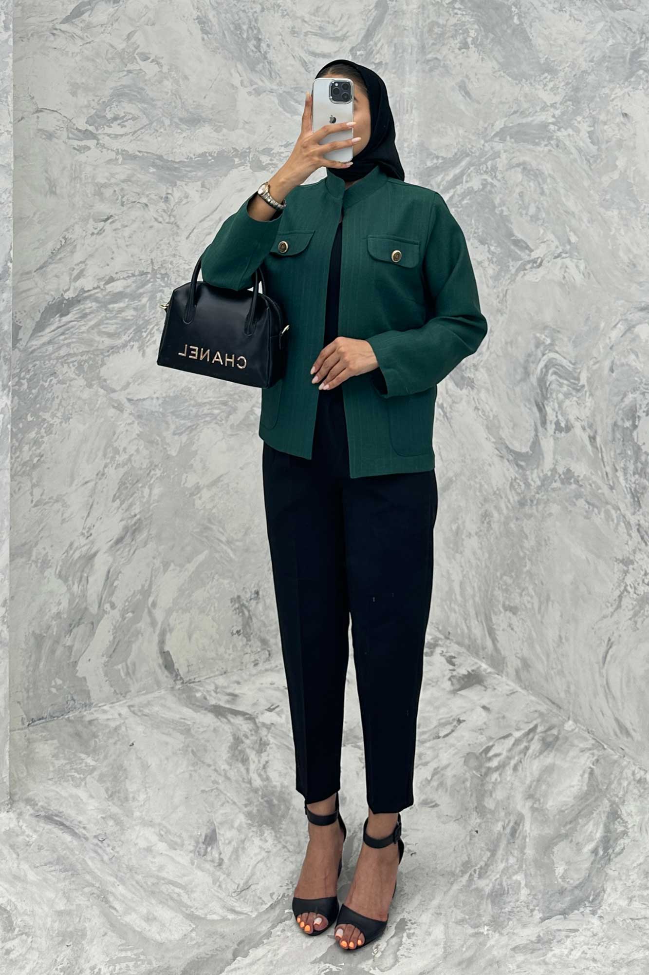 کت یقه دیپلمات شانتون خطی چهار جیب