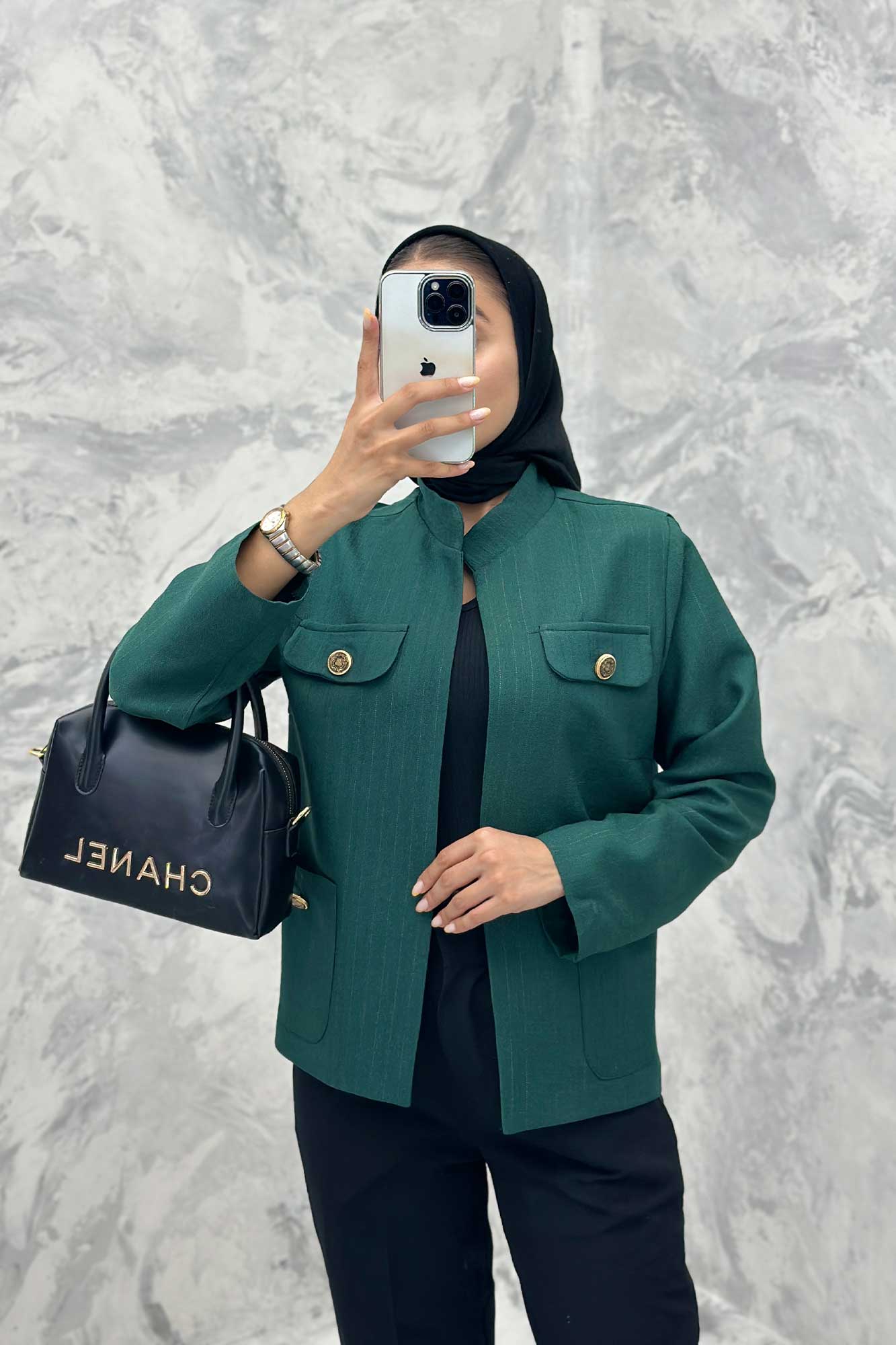 کت یقه دیپلمات شانتون خطی چهار جیب