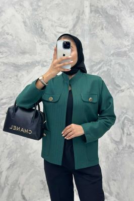 کت یقه دیپلمات شانتون خطی چهار جیب