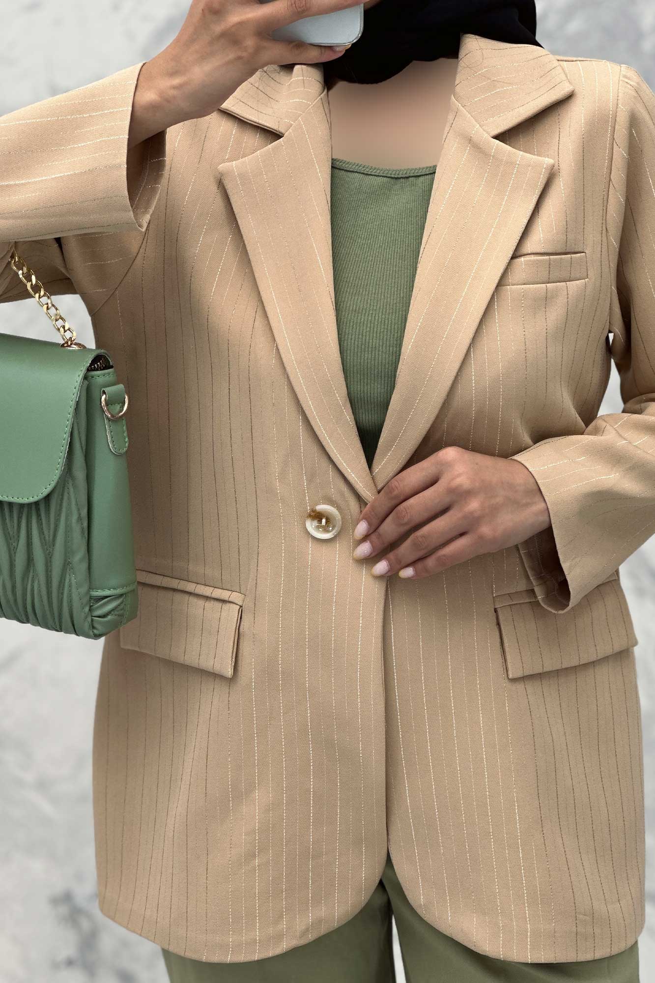 کت تک سه جیب دو دکمه لمه برجسته