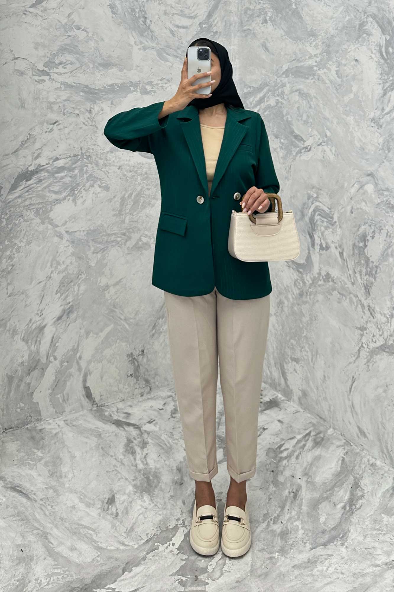 کت تک سه جیب دو دکمه لمه برجسته