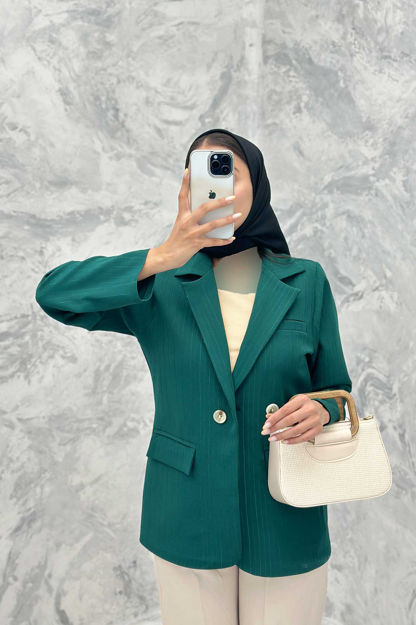 کت تک سه جیب دو دکمه لمه برجسته