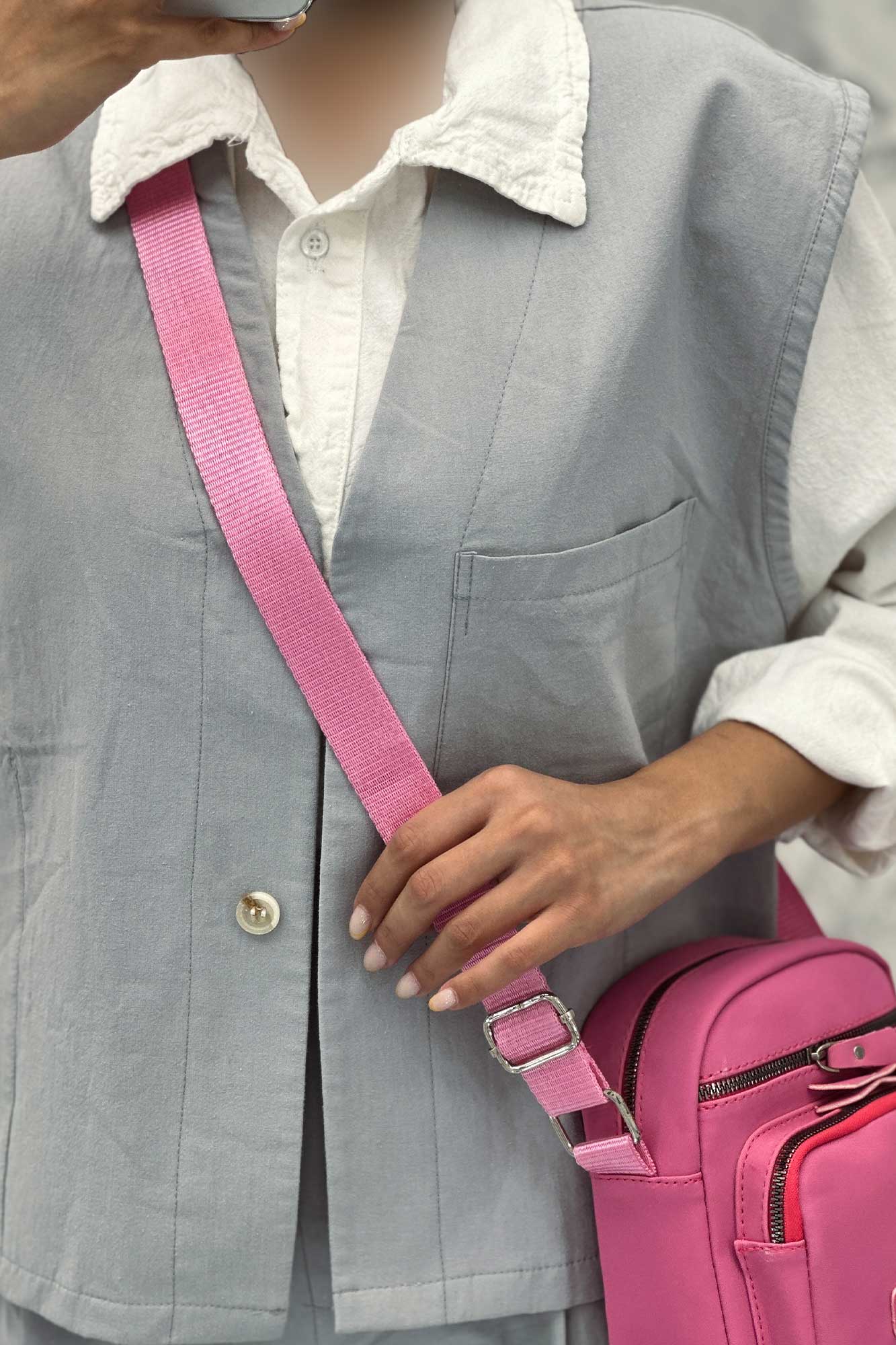 ست ژیله و شلوار تک جیب لینن کاترین