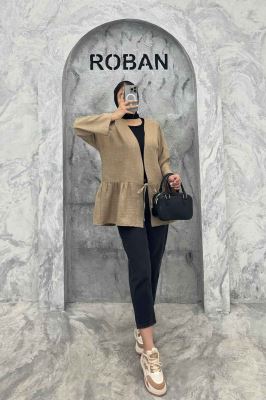 مانتو چین دار تک بند شانتون