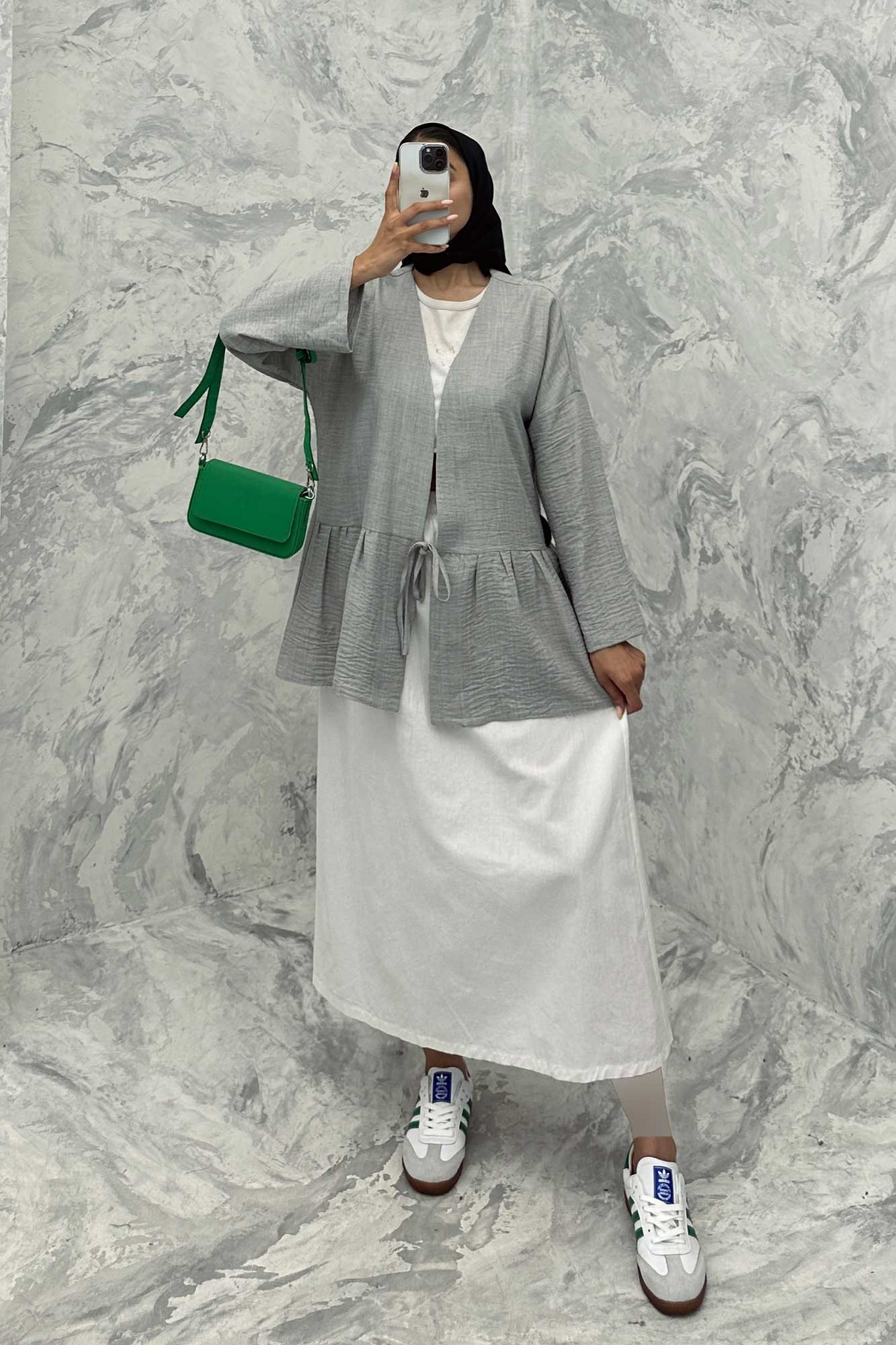 مانتو چین دار تک بند شانتون