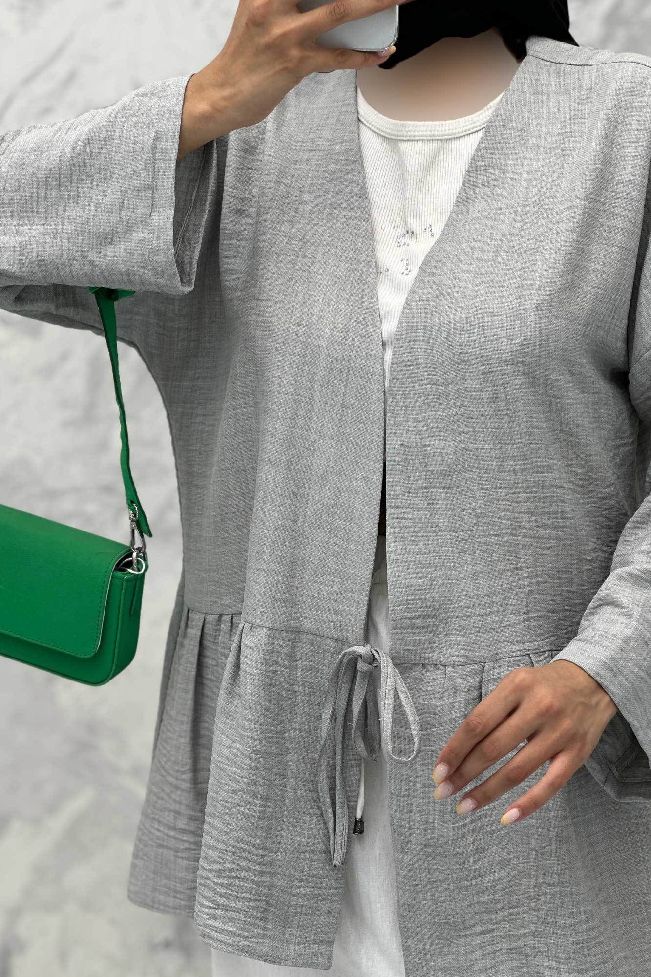 مانتو چین دار تک بند شانتون