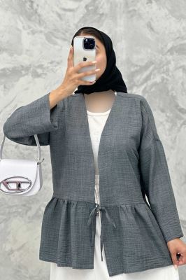 مانتو چین دار تک بند شانتون