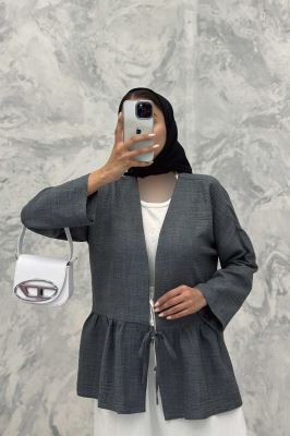 مانتو چین دار تک بند شانتون