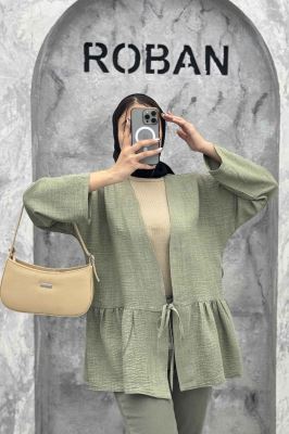 مانتو چین دار تک بند شانتون