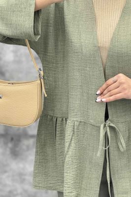 مانتو چین دار تک بند شانتون