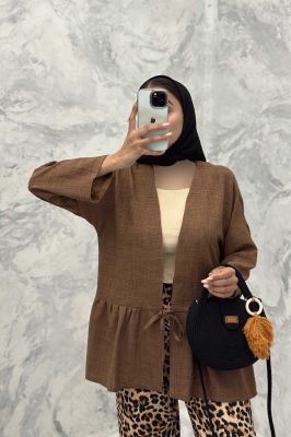 مانتو چین دار تک بند شانتون