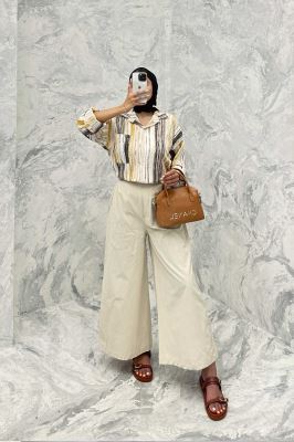 مانتو تک جیب آستین پاگن کراش چاپی