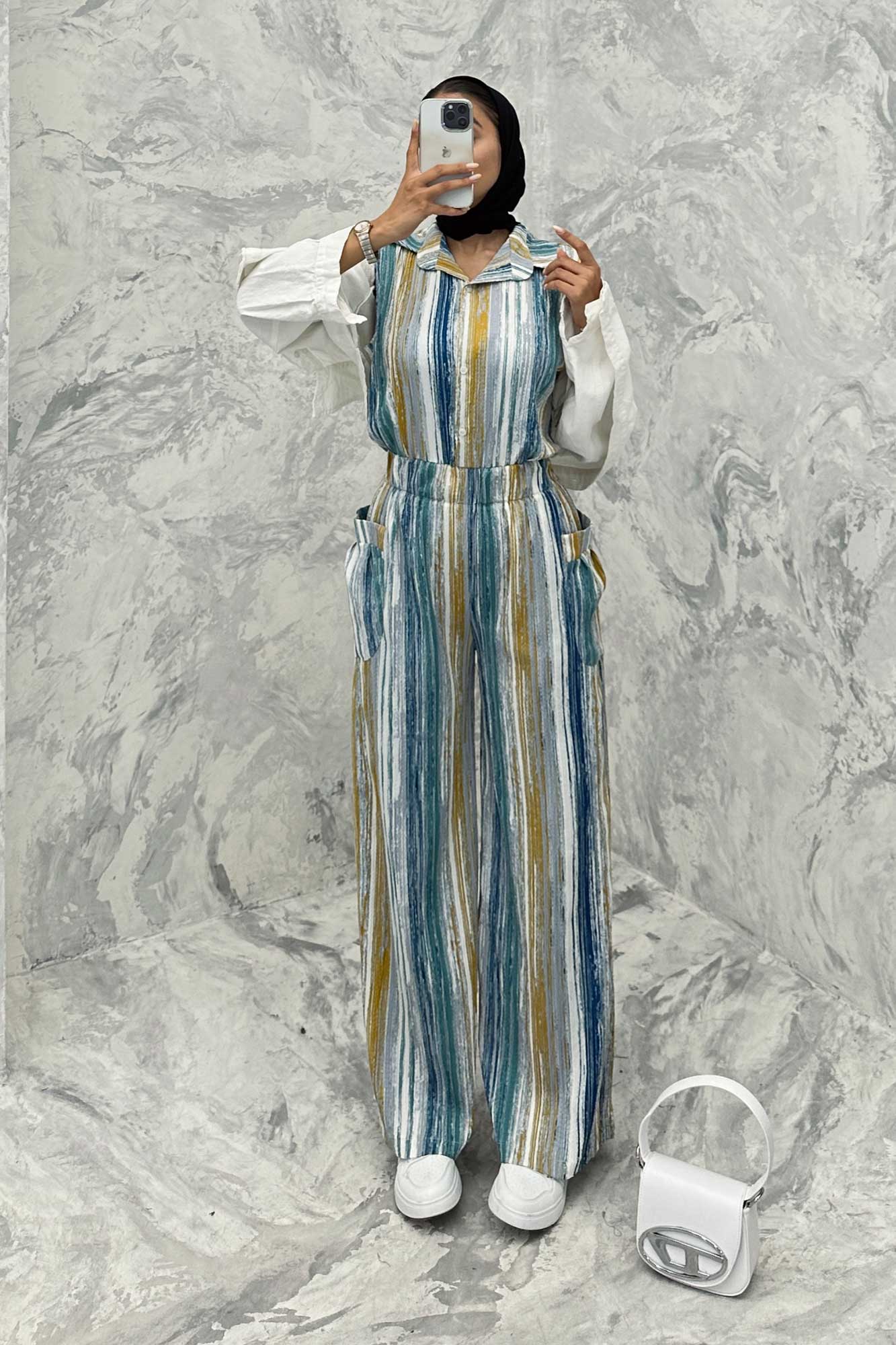 اورال کمرکش دکمه ای کراش چاپی