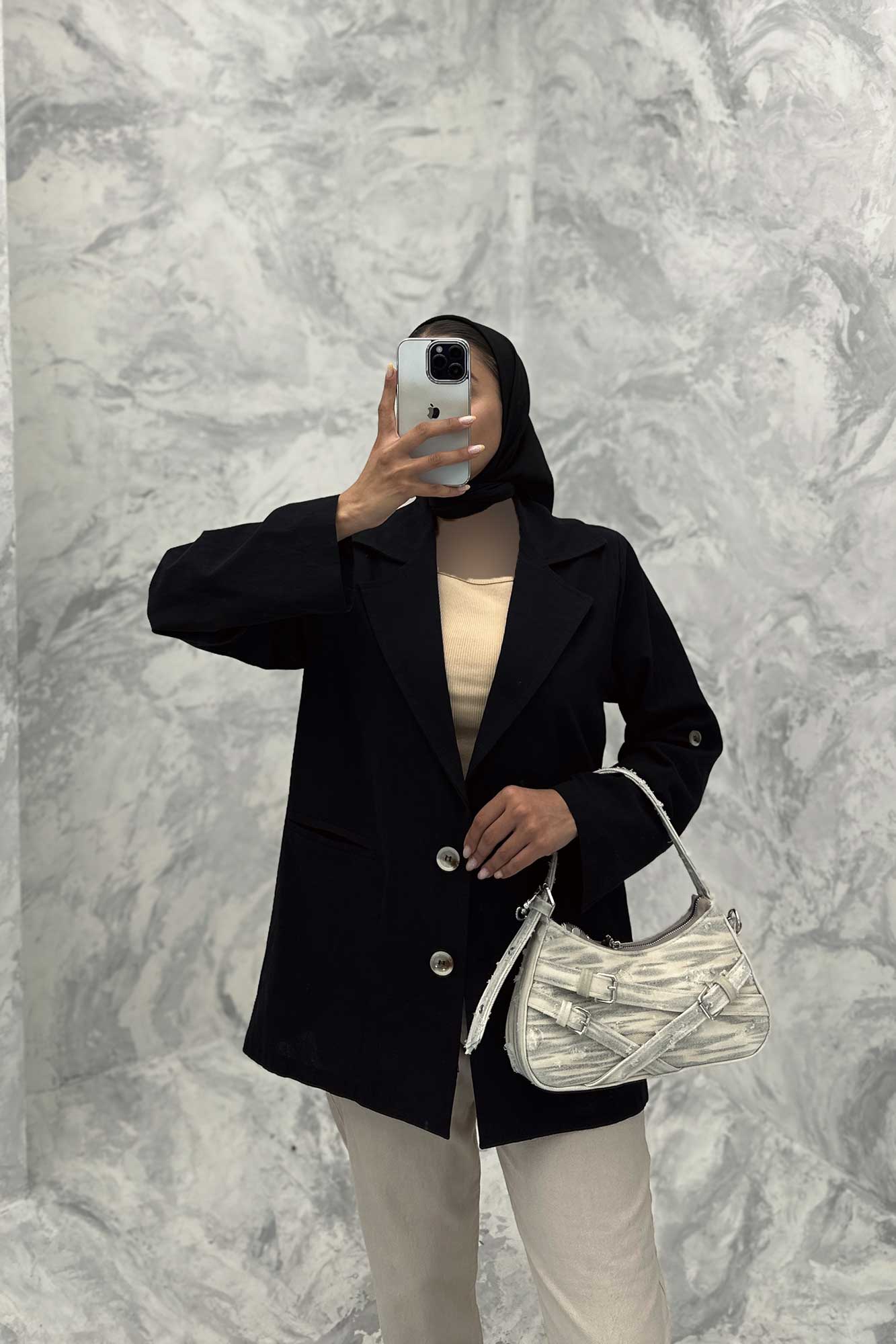 مانتو کتی دو دکمه لینن مهیلا