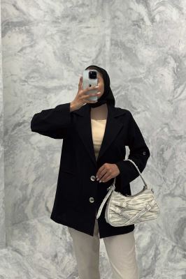 مانتو کتی دو دکمه لینن مهیلا