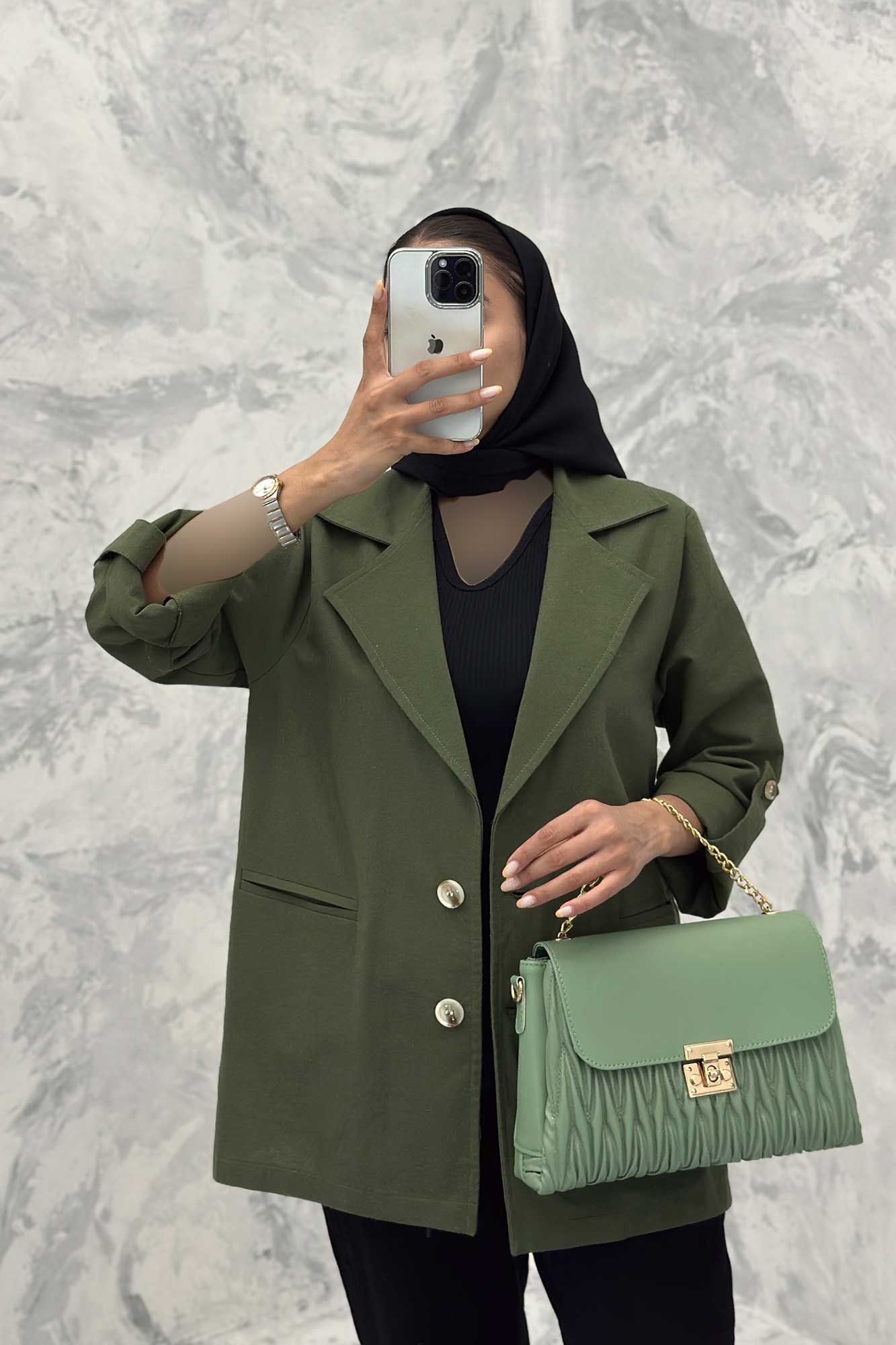 مانتو کتی دو دکمه لینن مهیلا