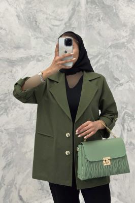 مانتو کتی دو دکمه لینن مهیلا