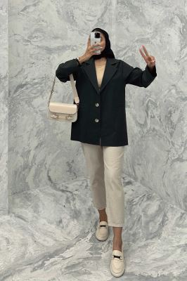 مانتو کتی دو دکمه لینن مهیلا