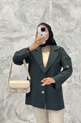 مانتو کتی دو دکمه لینن مهیلا