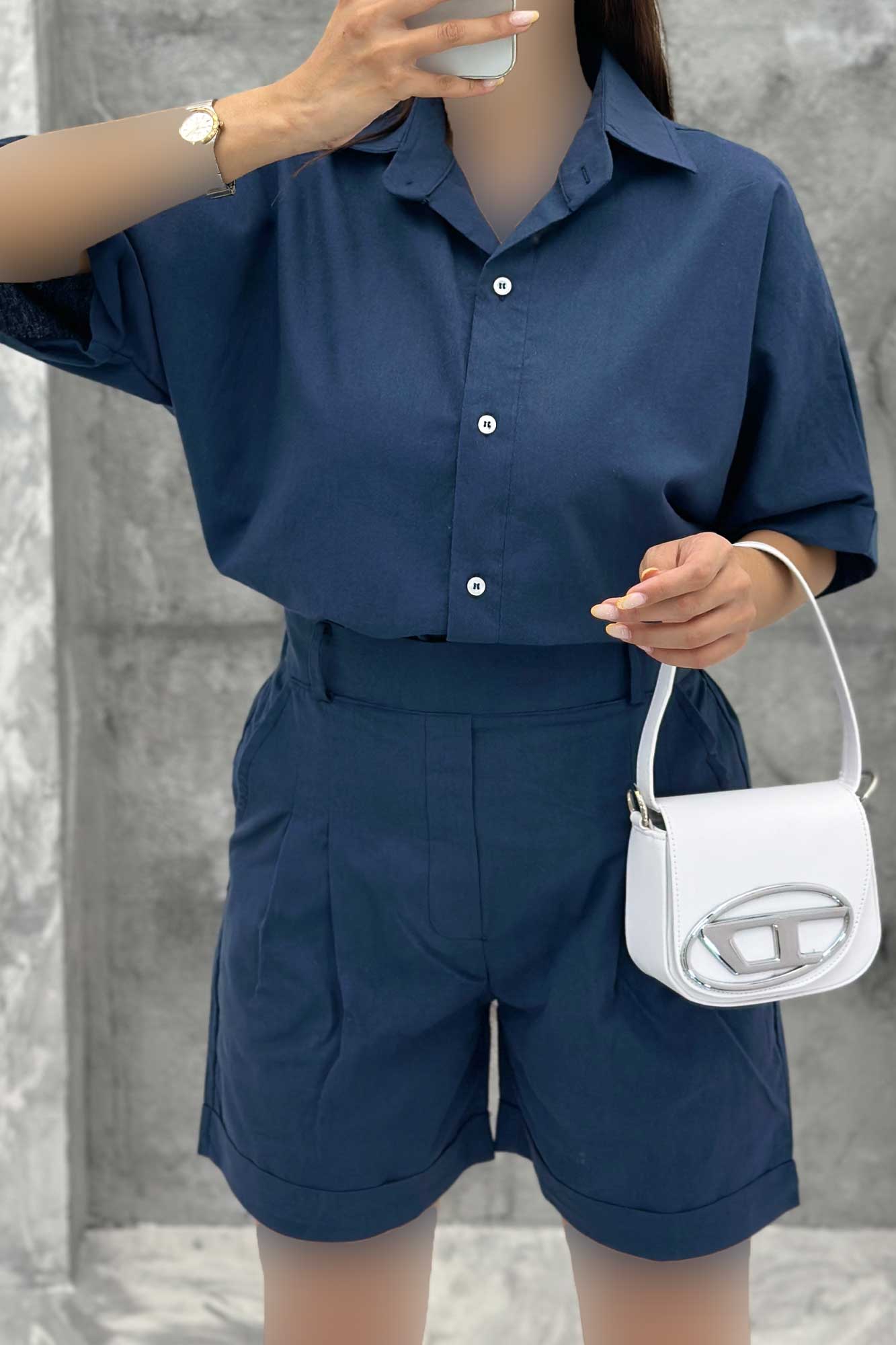 ست شومیز و شلوارک لینن ریموند