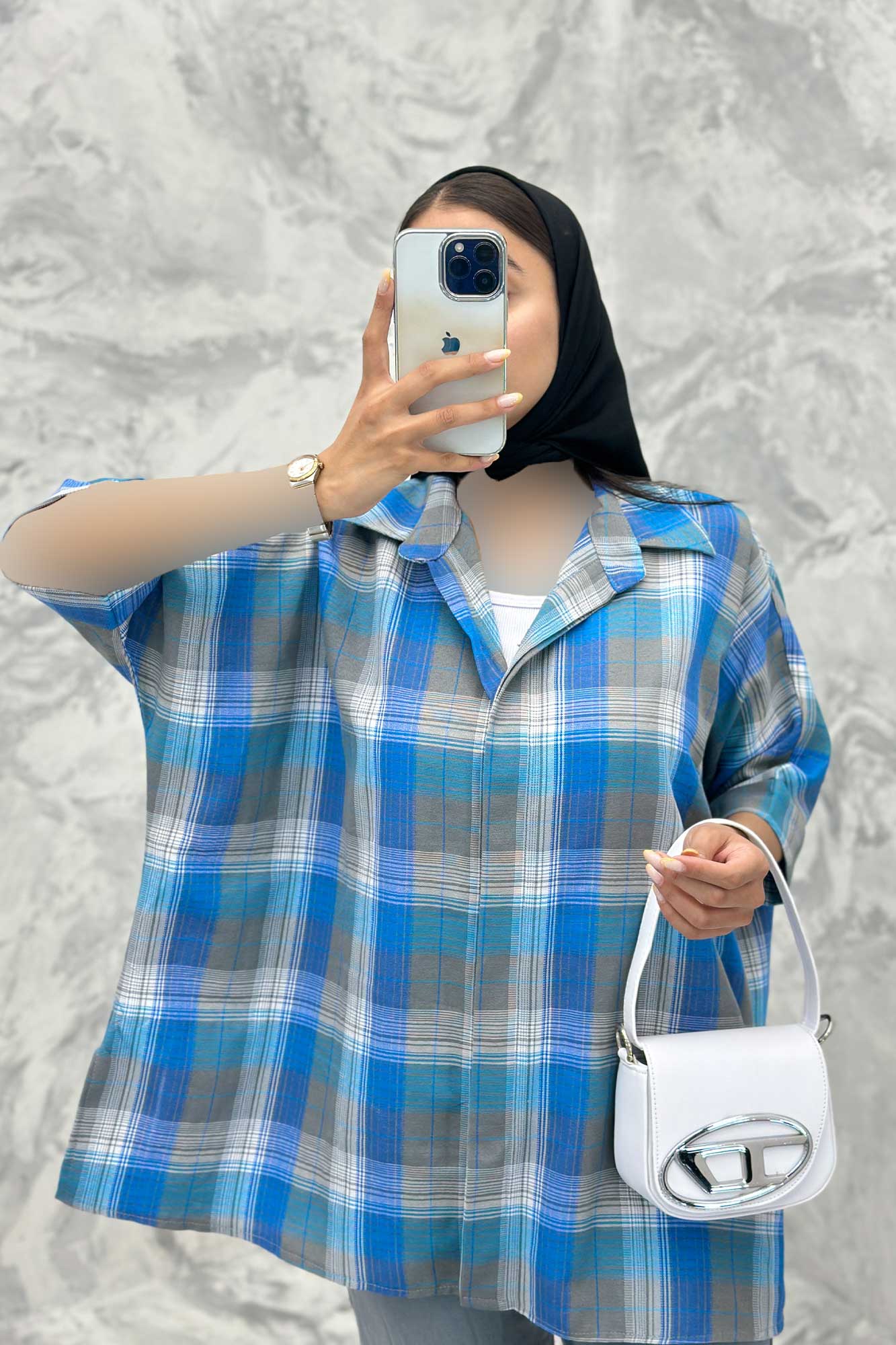 شومیز چهارخانه ساده