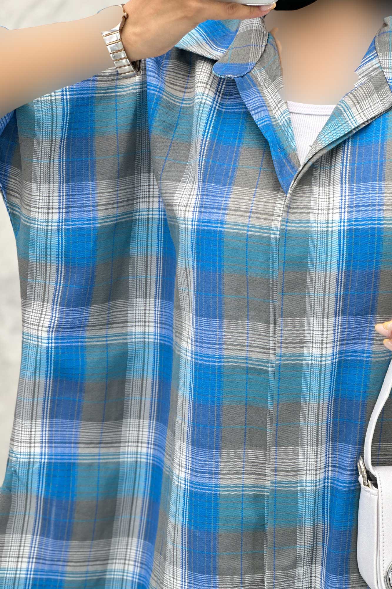 شومیز چهارخانه ساده