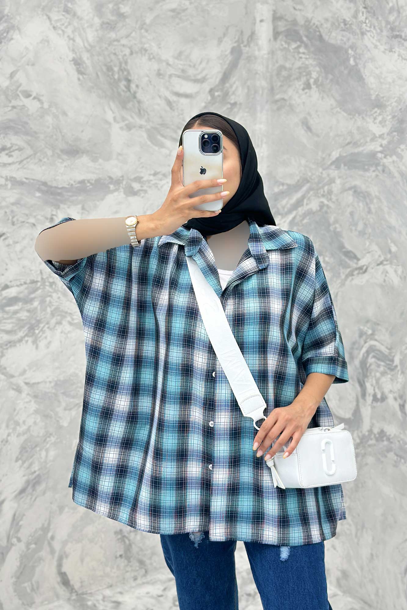 شومیز چهارخانه ساده