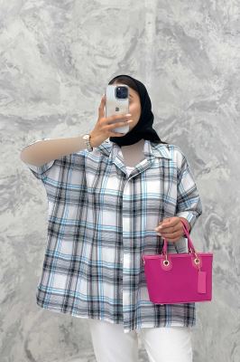 شومیز چهارخانه ساده