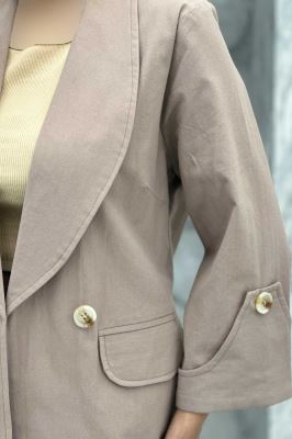 ست کت و شلوار یقه آرشال شکوفه