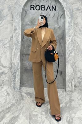 ست کت و شلوار یقه آرشال شکوفه