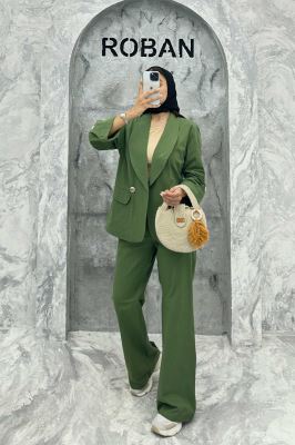 ست کت و شلوار یقه آرشال شکوفه