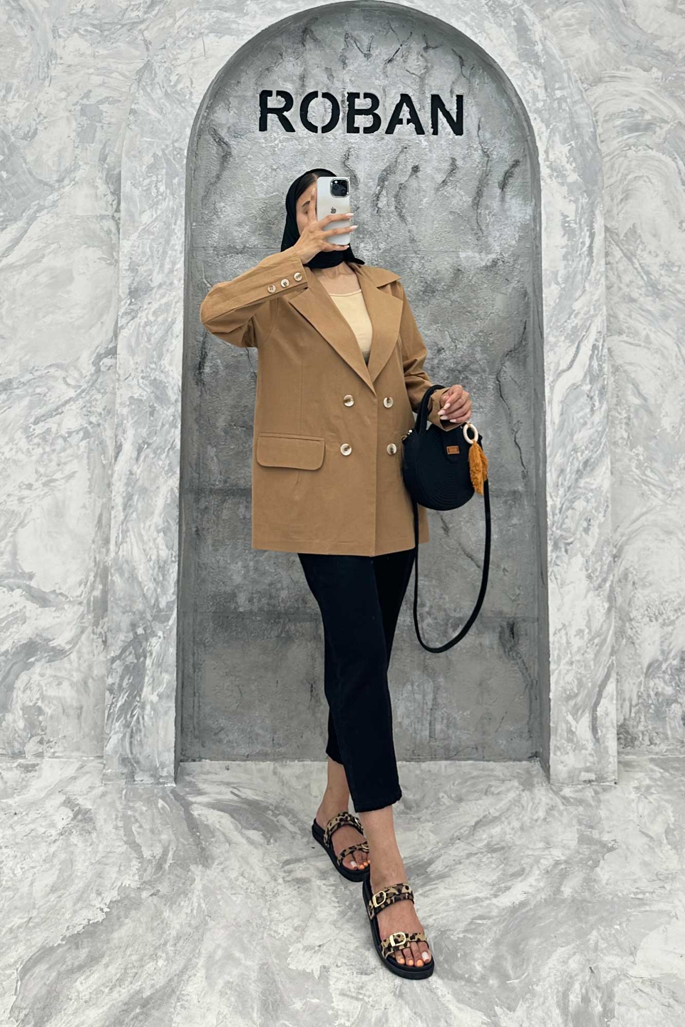 مانتو کتی چهار دکمه لینن ربکا