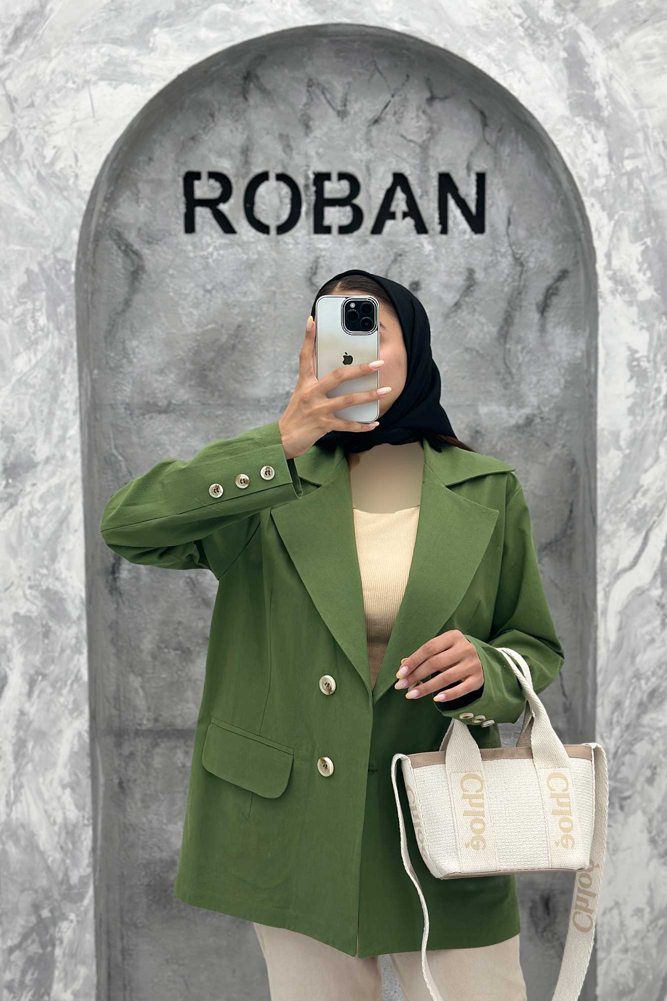 مانتو کتی چهار دکمه لینن ربکا