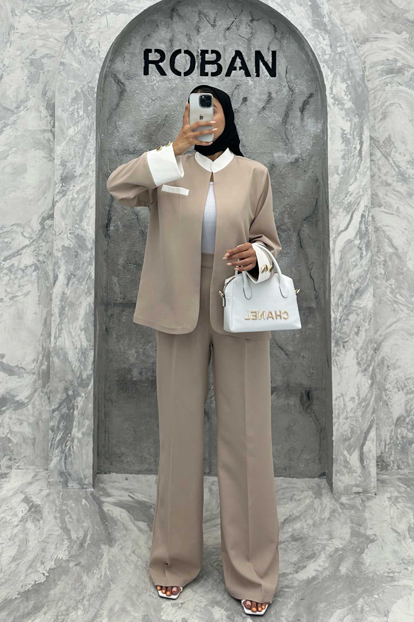 ست کت و شلوار مازراتی یقه سه سانت جواهر