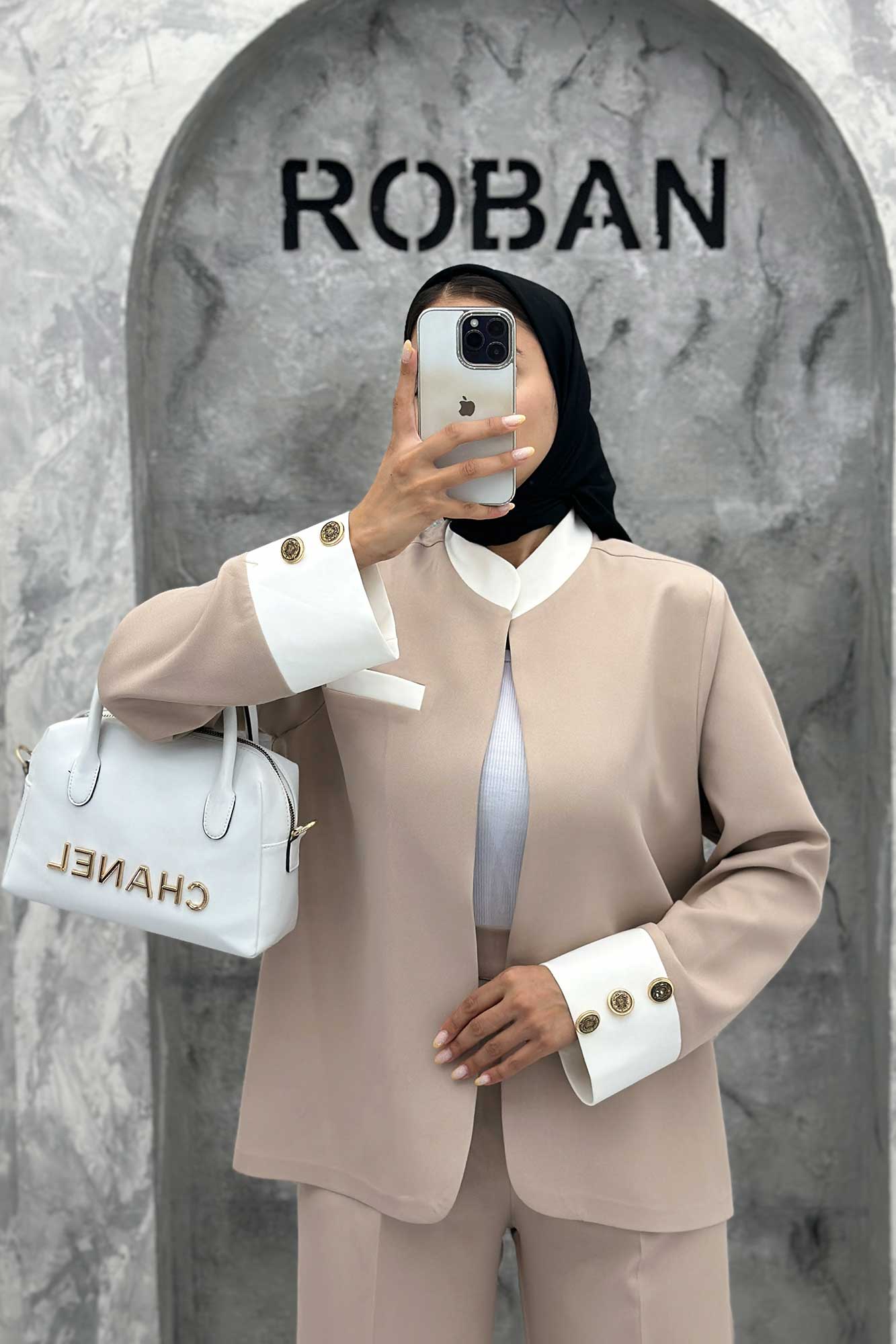 ست کت و شلوار مازراتی یقه سه سانت جواهر