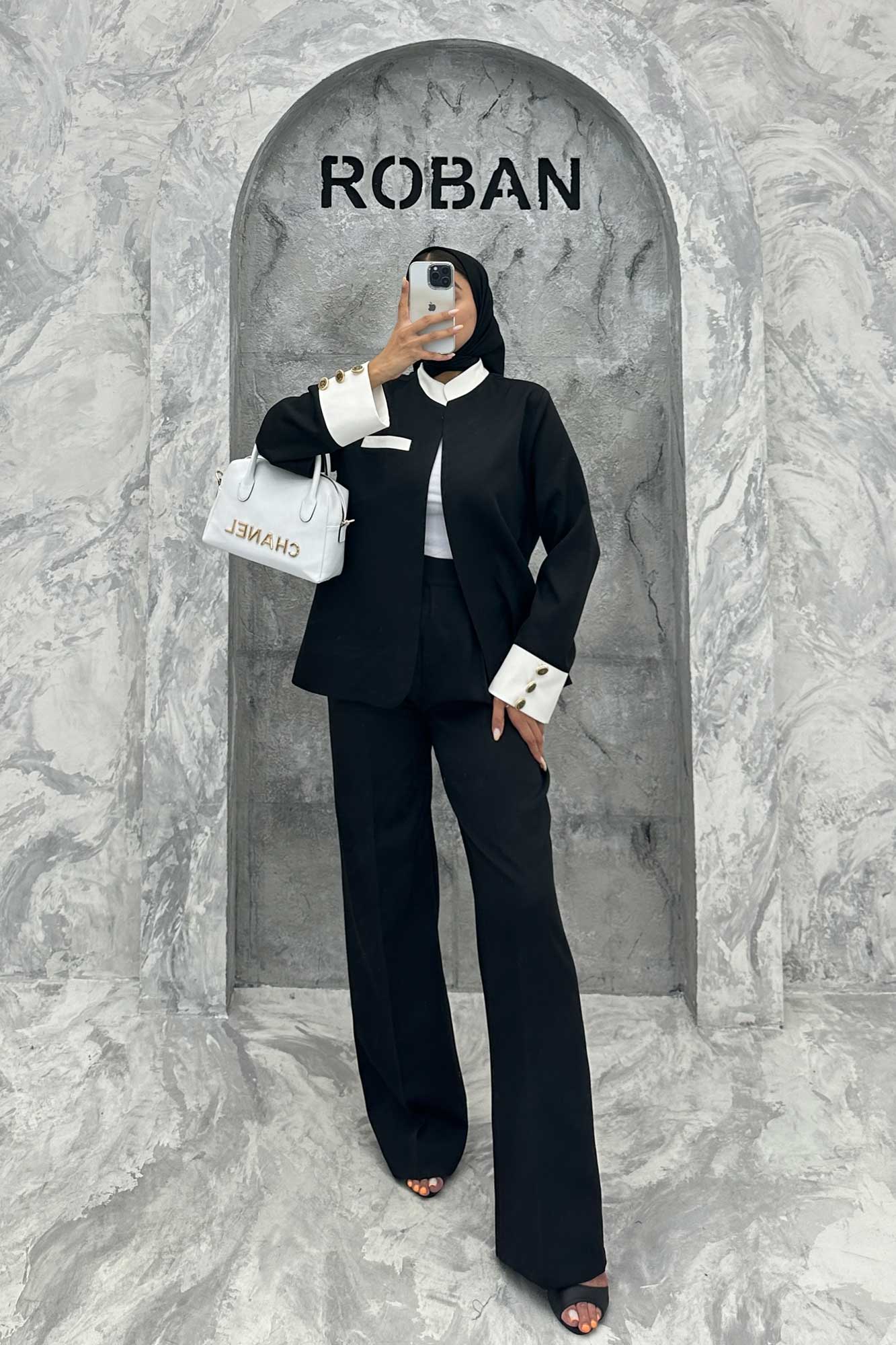 ست کت و شلوار مازراتی یقه سه سانت جواهر