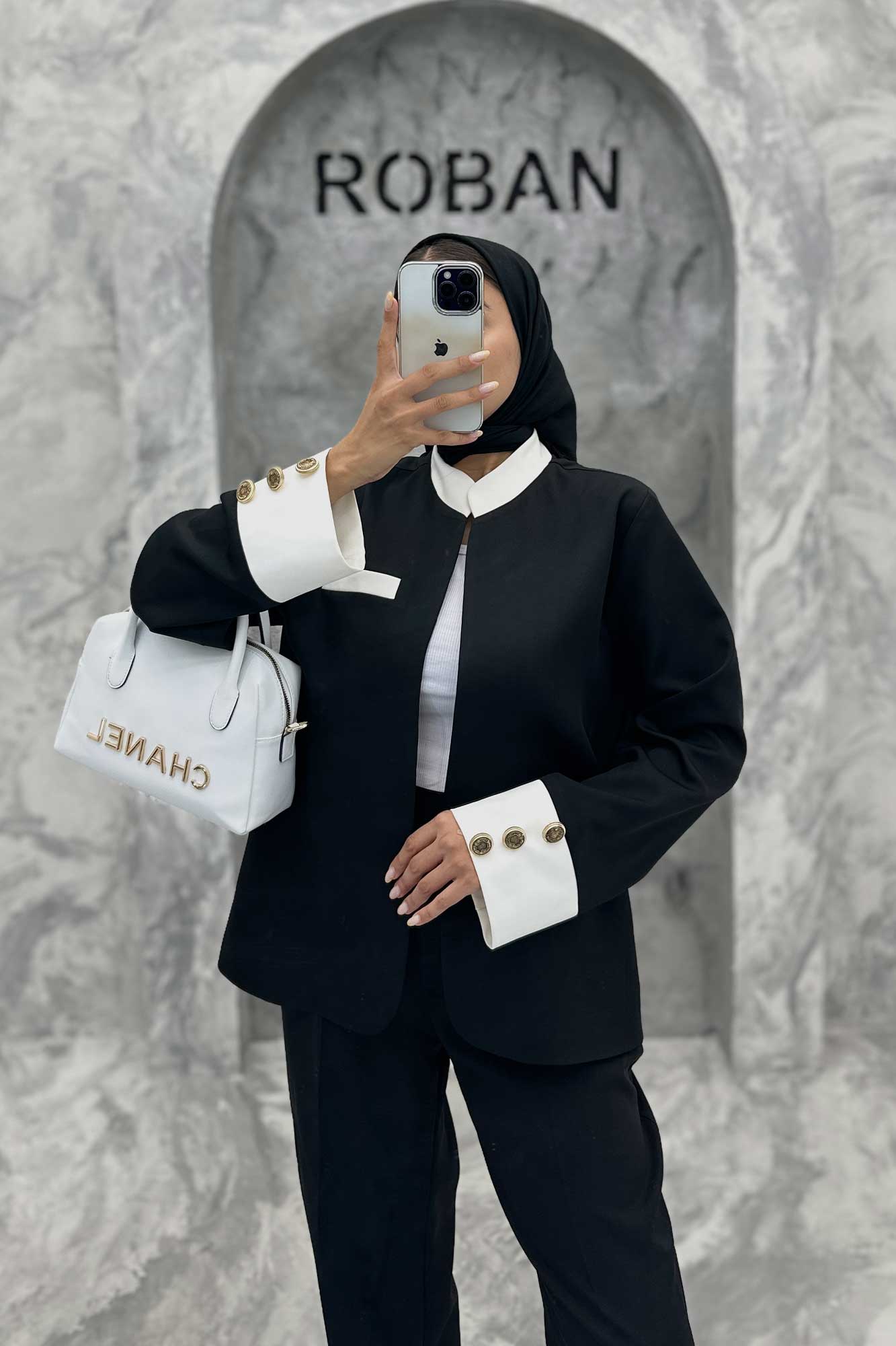 ست کت و شلوار مازراتی یقه سه سانت جواهر