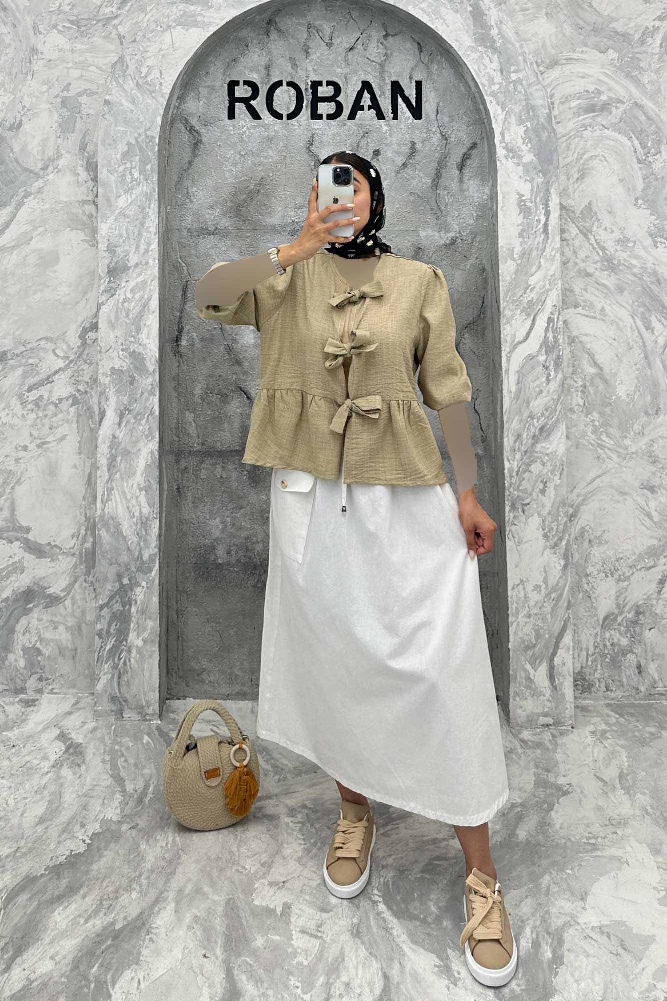 مانتو عروسکی سه بند پهن شانتون