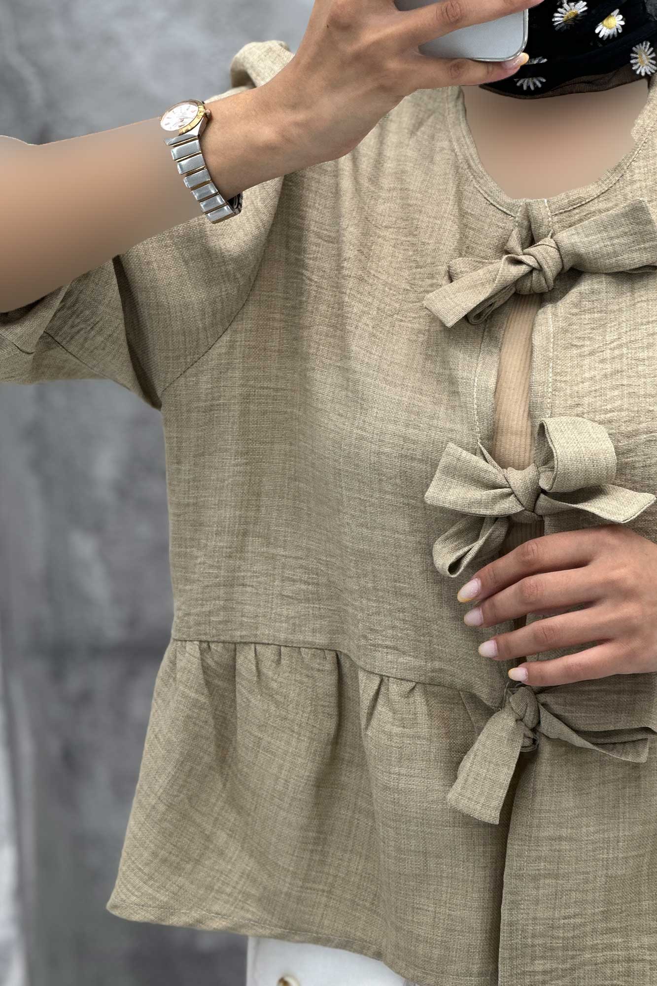 مانتو عروسکی سه بند پهن شانتون