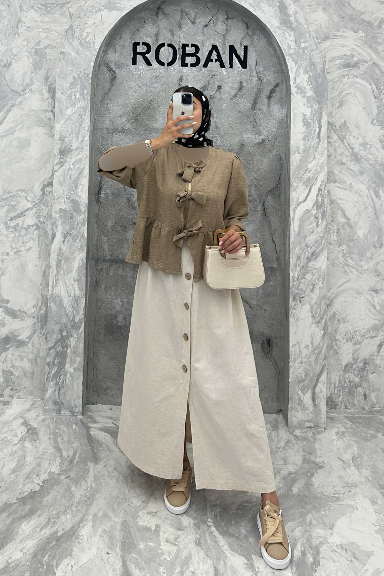 مانتو عروسکی سه بند پهن شانتون