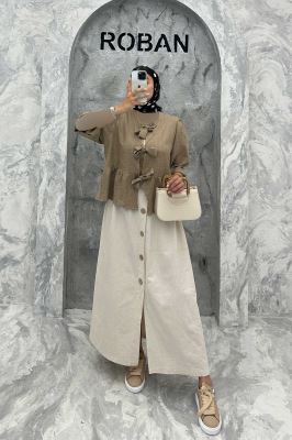 مانتو عروسکی سه بند پهن شانتون