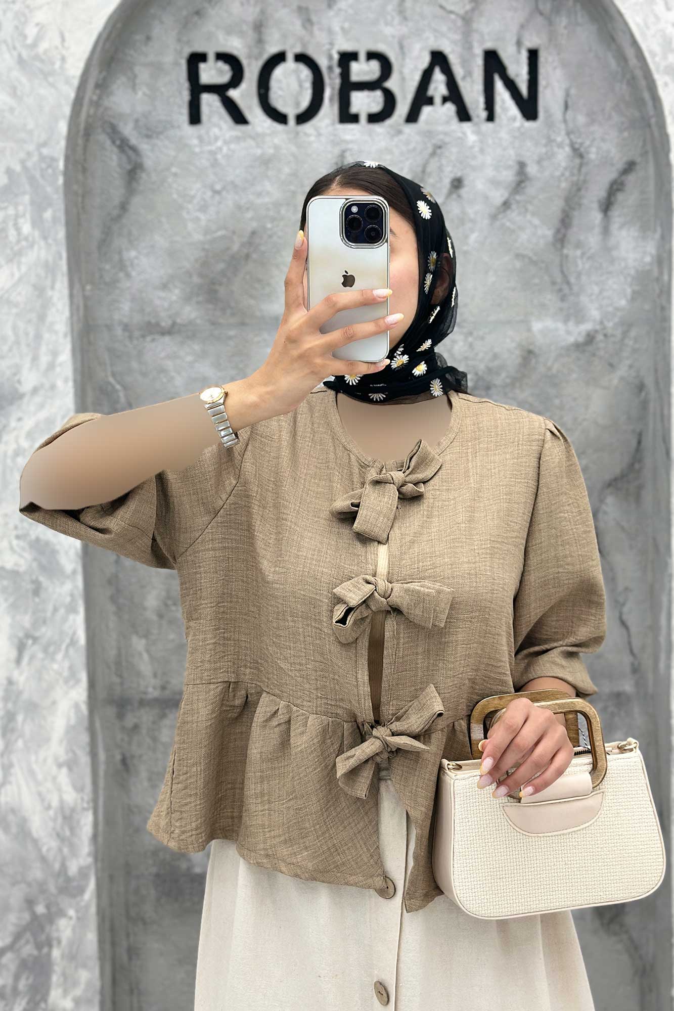 مانتو عروسکی سه بند پهن شانتون