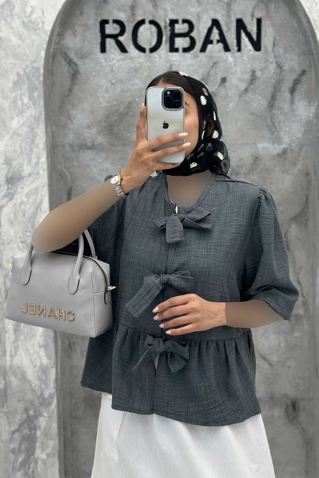 مانتو عروسکی سه بند پهن شانتون