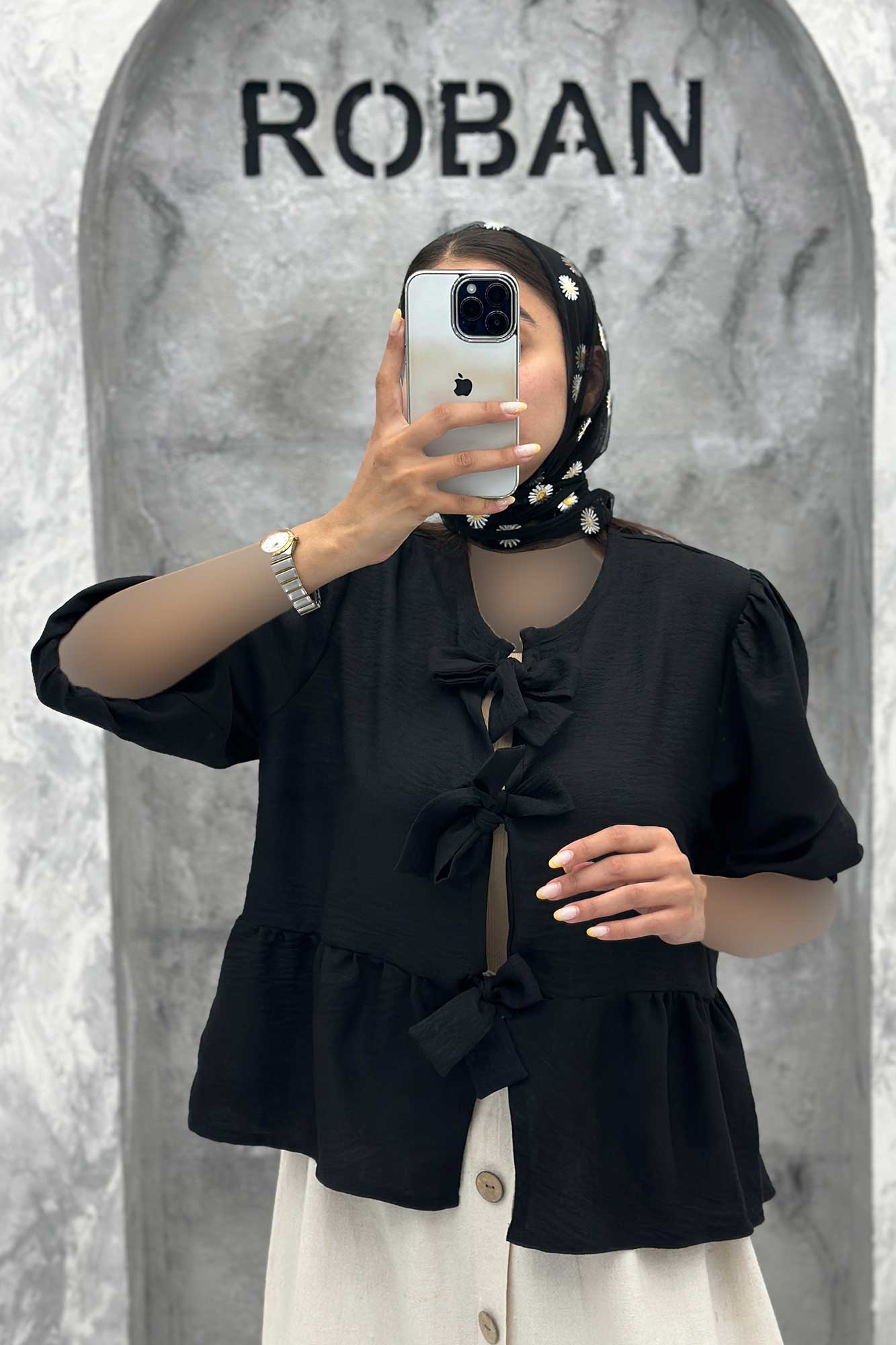 مانتو عروسکی سه بند پهن شانتون