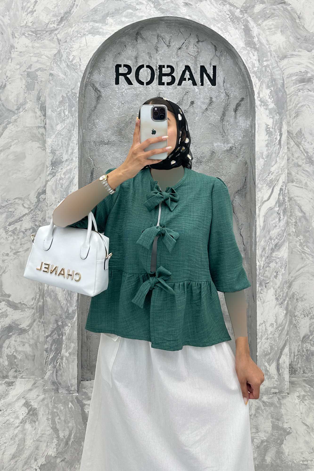 مانتو عروسکی سه بند پهن شانتون