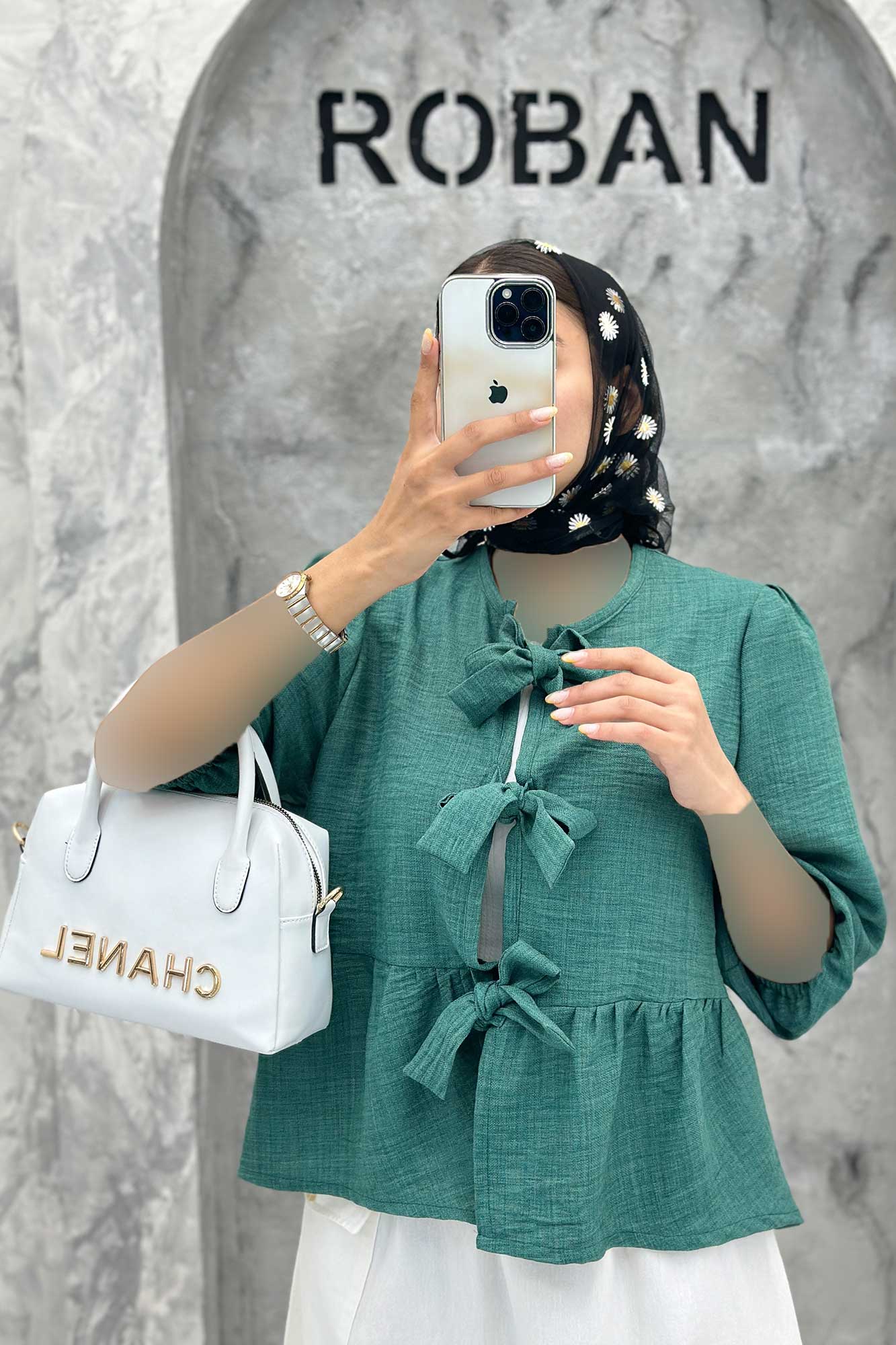 مانتو عروسکی سه بند پهن شانتون